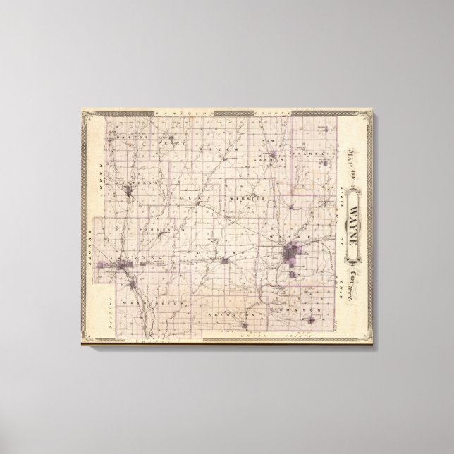 Toile Carte du comté de Wayne (Recto)