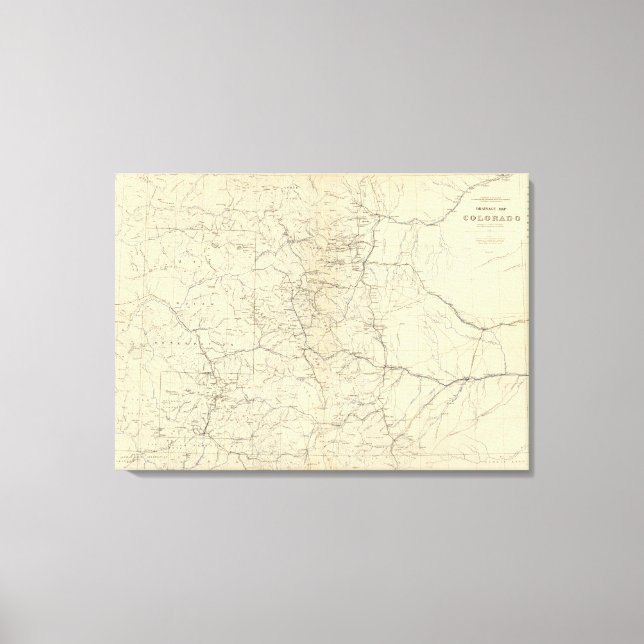 Toile Carte du drainage du Colorado (Recto)