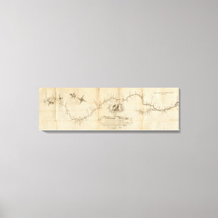 Toile Carte du fleuve Mississippi