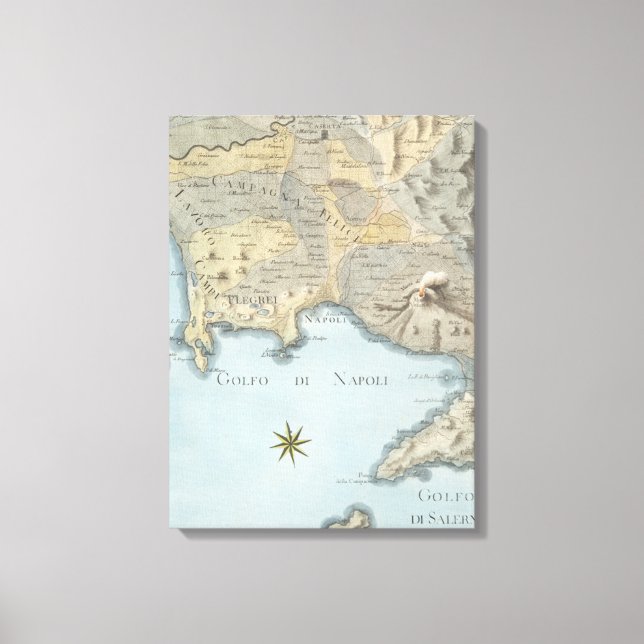 Toile Carte du golfe de Naples et des environs (Recto)