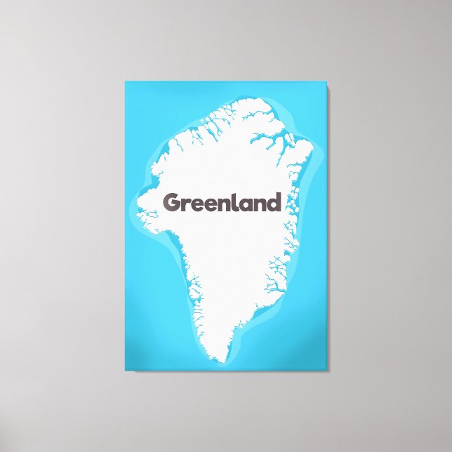 Toile Carte du Groenland (Recto)