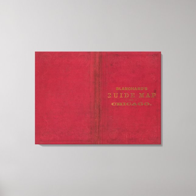 Toile Carte du guide Blanchard de Chicago (Recto)
