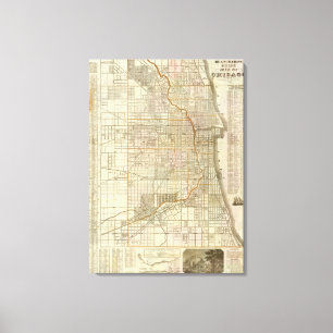 Toile Carte du guide Blanchard de Chicago