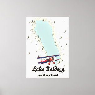 Toile carte du lac Baldegg suisse