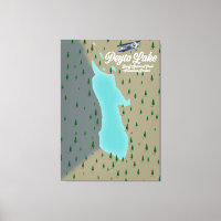 carte du lac Peyto dans les Rocheuses canadiennes
