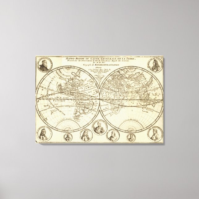 Toile Carte du monde (Recto)