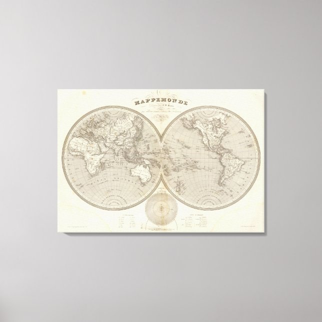 Toile Carte du monde (Recto)