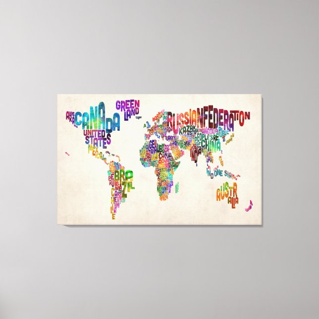 Toile Carte du monde (Recto)