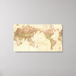 Toile Carte du monde