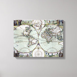 Toile Carte du monde