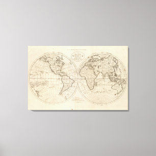 Toile Carte du monde 2
