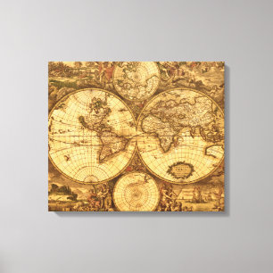 Toile Carte du monde antique