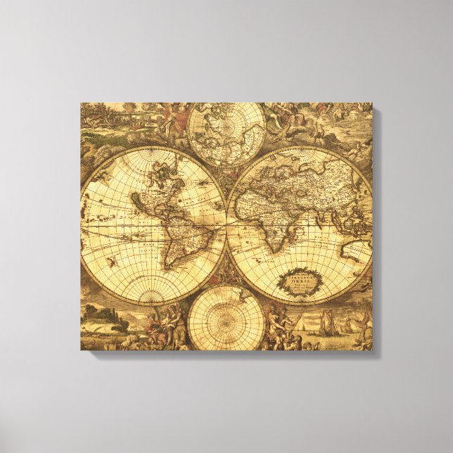 Toile Carte du monde antique (Recto)