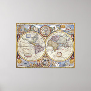 Toile Carte du monde antique n°3