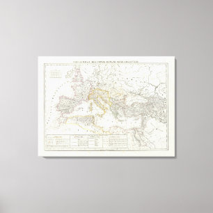 Toile Carte du monde d'hémisphère oriental