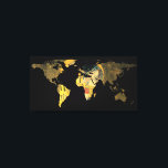 Toile Carte du monde Silhouette - Le Kiss Gustav Klimt<br><div class="desc">Voici une carte du monde Silhouette avec le tableau vintage intitulé "The Kiss" de Gustav Klimt.</div>