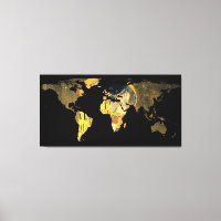 Carte du monde Silhouette - Le Kiss Gustav Klimt