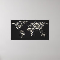 Carte du monde Silhouette - Motif Mandala 02