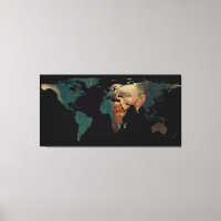 Carte du monde Silhouette - Van Gogh Autoportrait