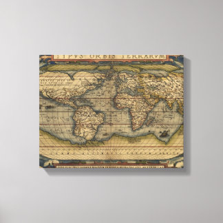 Toile Carte du monde vintage Atlas Conception historique