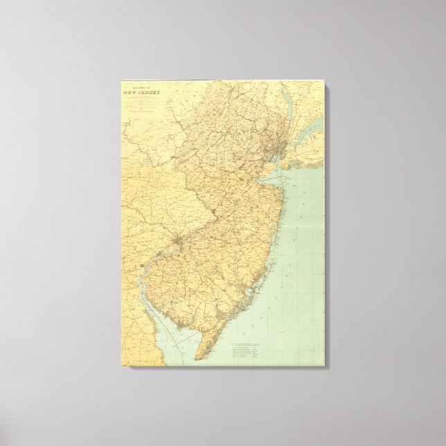 Toile Carte du New Jersey (Recto)