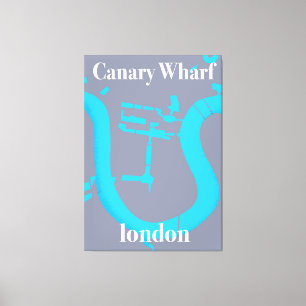 Toile carte du quai canary london