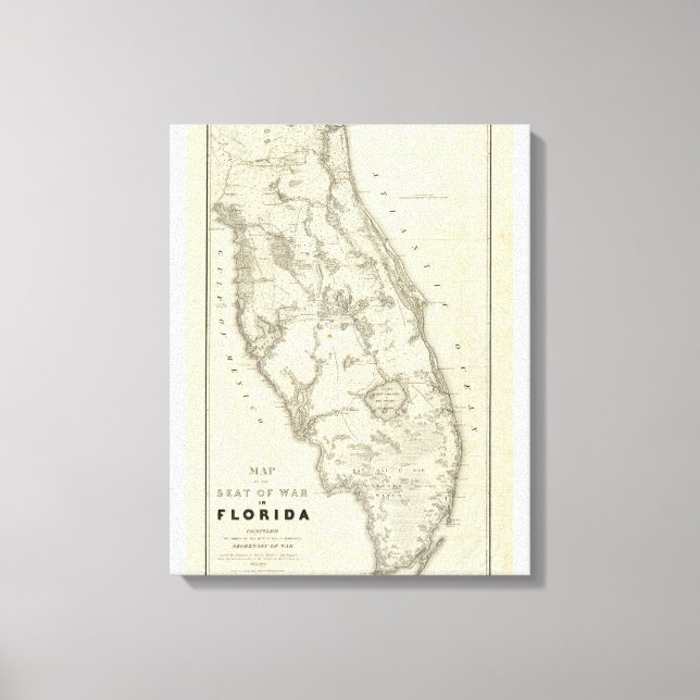 Toile Carte Du Siège De Guerre En Floride (Recto)