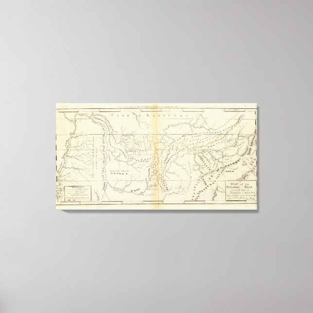 Toile Carte du Tennessee (Recto)
