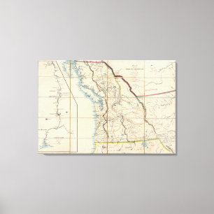 Toile Carte du territoire de l'Orégon