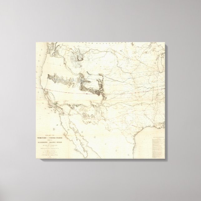 Toile Carte Du Territoire Des États-Unis 2 (Recto)