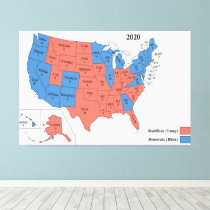 Toile Carte électorale du Collège électoral américain 20
