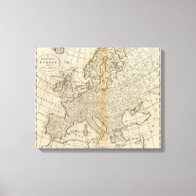 Toile Carte exacte de l'Europe (Recto)