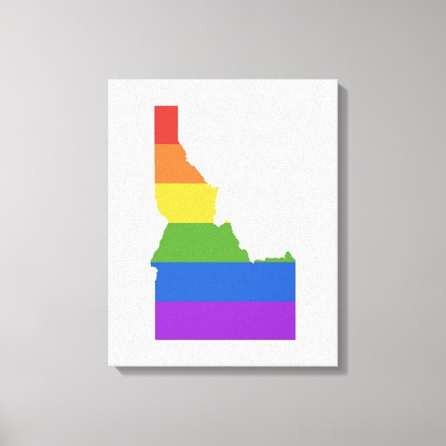 Toile Carte Gay des États-Unis | Etat de l'Idaho (Recto)