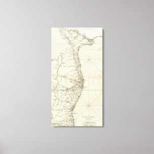 Toile Carte géographique de l'Inde