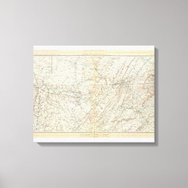 Toile Carte géographique XIV (Recto)