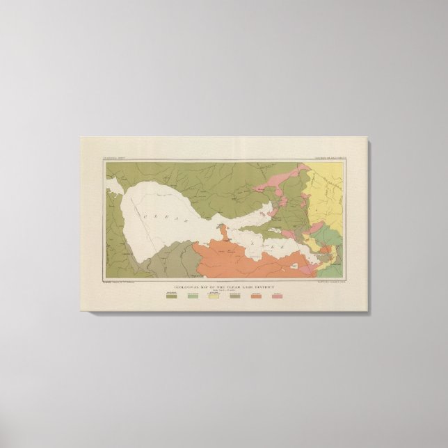 Toile Carte géologique du district de Clear Lake (Recto)