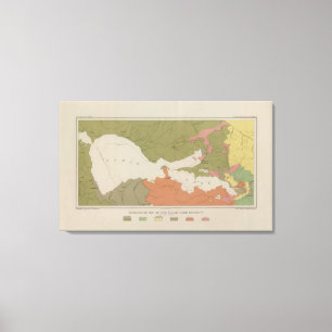 Toile Carte géologique du secteur clair de lac