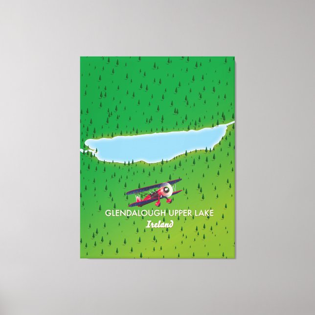 Toile Carte Glendalough Upper Lake Ireland (Recto)