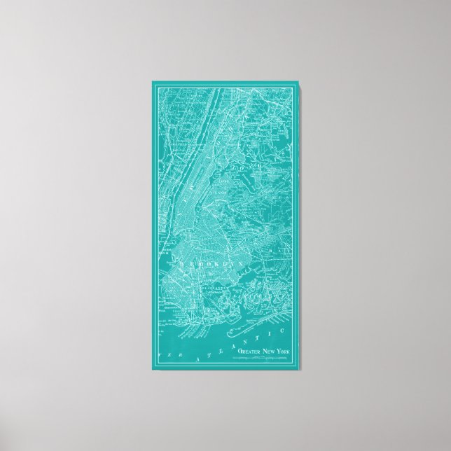 Toile Carte graphique de New York (Recto)