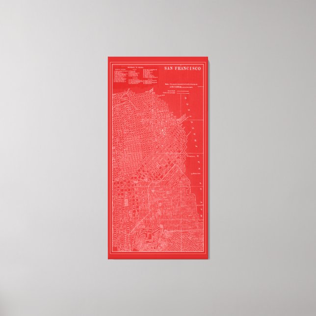 Toile Carte graphique de San Francisco (Recto)