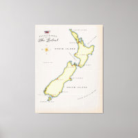 Carte illustrée de la Nouvelle-Zélande