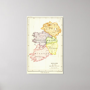 Toile Carte Irlande
