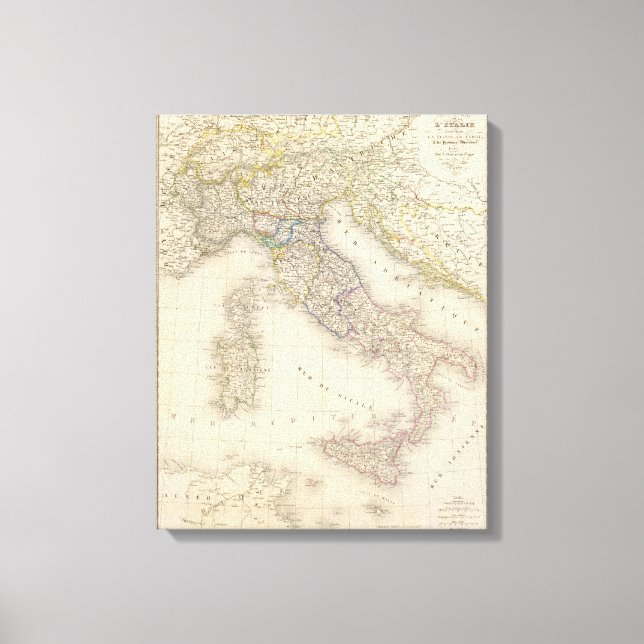 Toile Carte Italie (Recto)