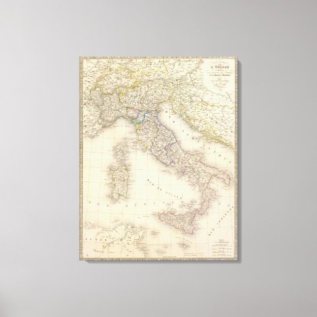 Toile Carte Italie (Recto)