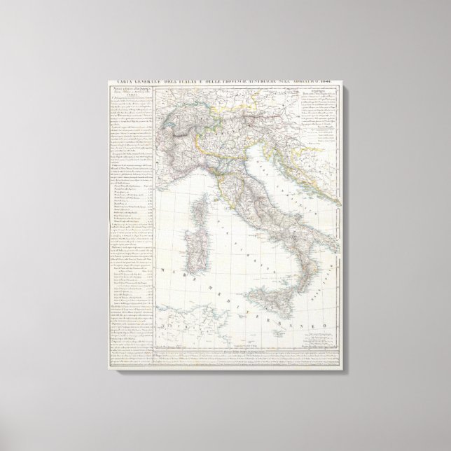 Toile Carte Italie (Recto)