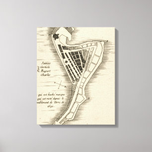 TOILE CARTE : JAMAICA, 1755