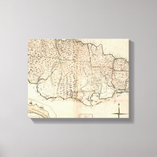 Toile CARTE : La JAMAÏQUE, 1755 2