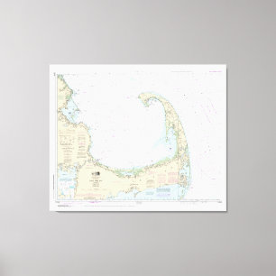 Toile Carte marine de Cape Cod Bay 13246