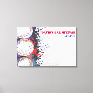 Toile Carte mémoire de connexion BASEBALL Splatter