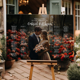 Toile Carte moderne des sièges mariages avec photo